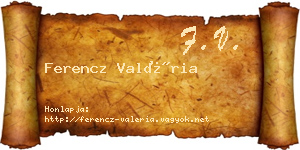 Ferencz Valéria névjegykártya